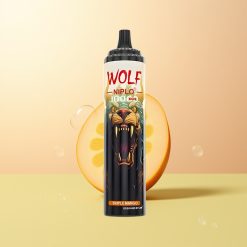 JNR Wolf Niplo 10000 Puffs Triple Mango Disposable Vape with 1.0 Ohm Mesh Coil 650mAh Battery 20ml E-liquid 0%/2%/5% Nicotine Type-C Fast Charging